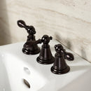 Kingston Brass Victorian Three-Handle Bidet Faucet with Brass Pop-Up, Oil Rubbed Bronze (KB325AL)