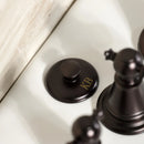 Kingston Brass Victorian Three-Handle Bidet Faucet with Brass Pop-Up, Oil Rubbed Bronze (KB325AL)