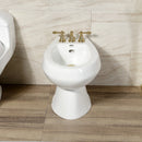 Kingston Brass Victorian Three-Handle Bidet Faucet with Brass Pop-Up, Brushed Brass (KB327AL)