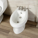 Kingston Brass Victorian Three-Handle Bidet Faucet with Brass Pop-Up, Brushed Nickel (KB328AL)