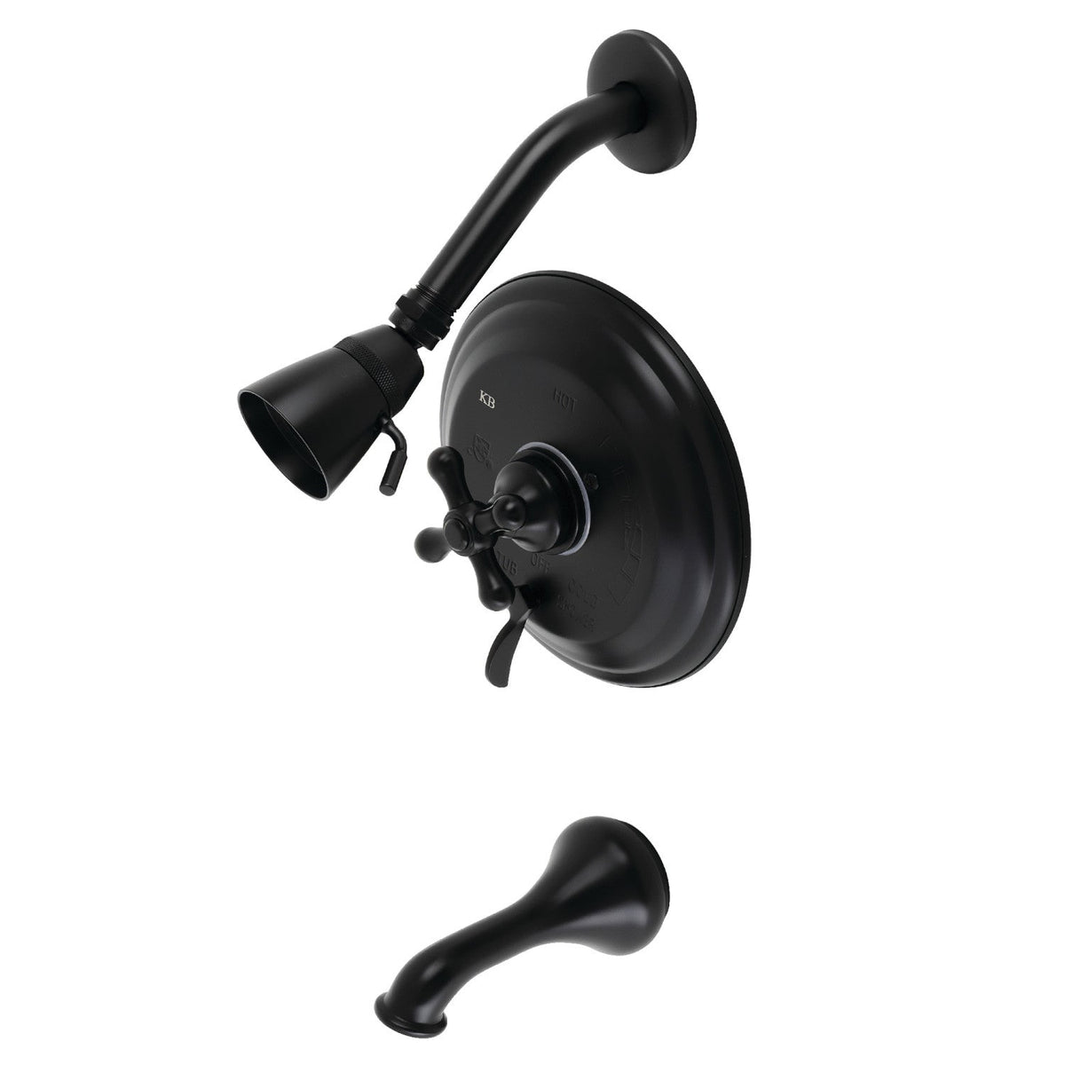Restoration Single-Handle Pressure Balanced Tub and Shower Faucet in Matte Black