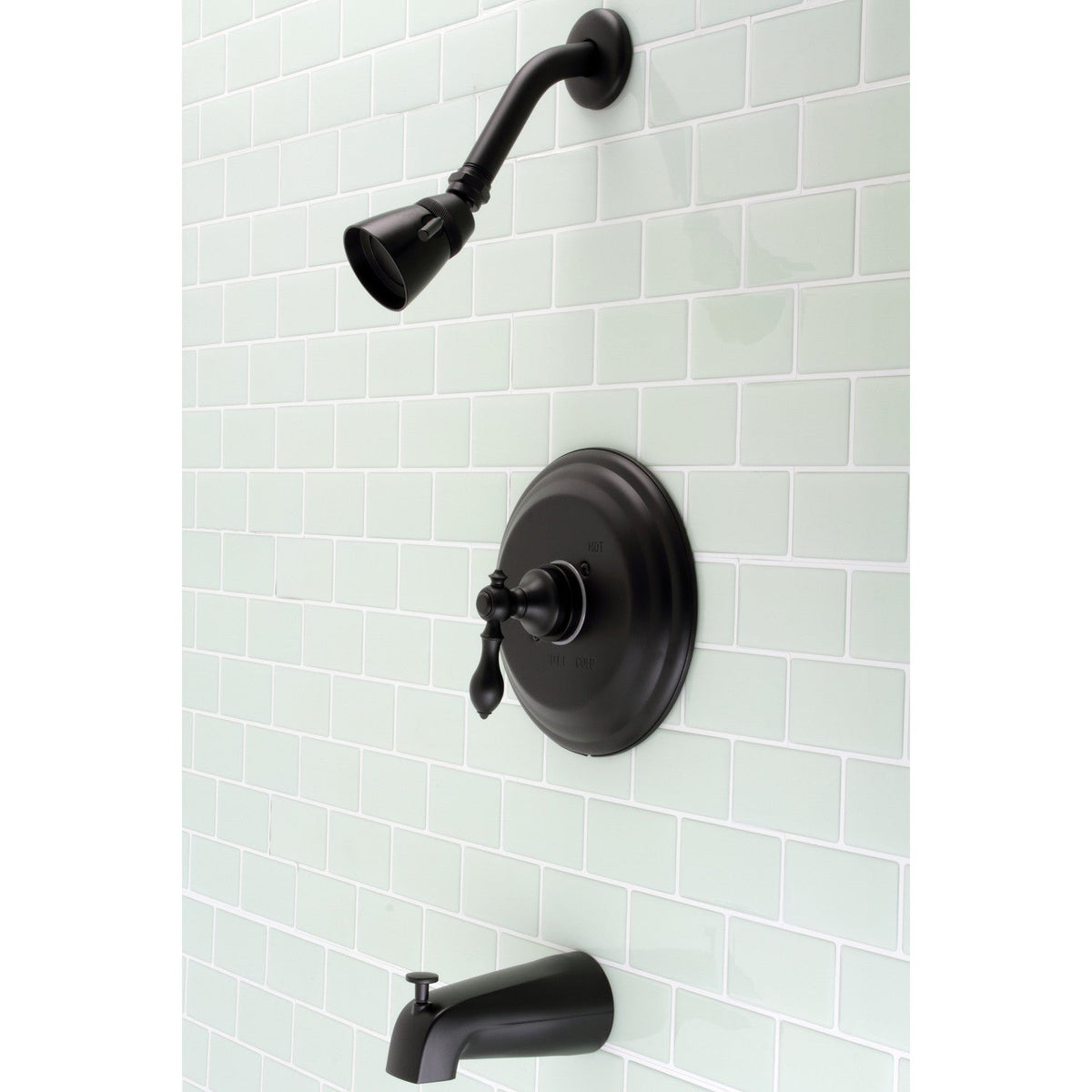 American Classic Single-Handle Pressure Balanced Tub and Shower Faucet in Matte Black