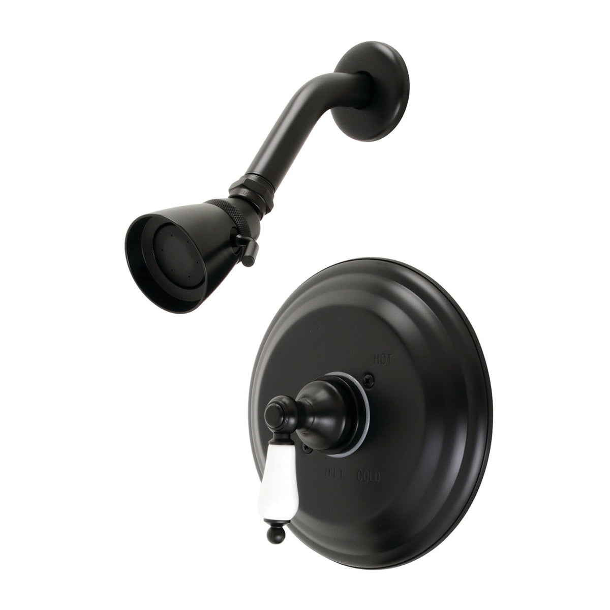 Restoration Single-Handle Pressure Balanced Shower Faucet in Matte Black