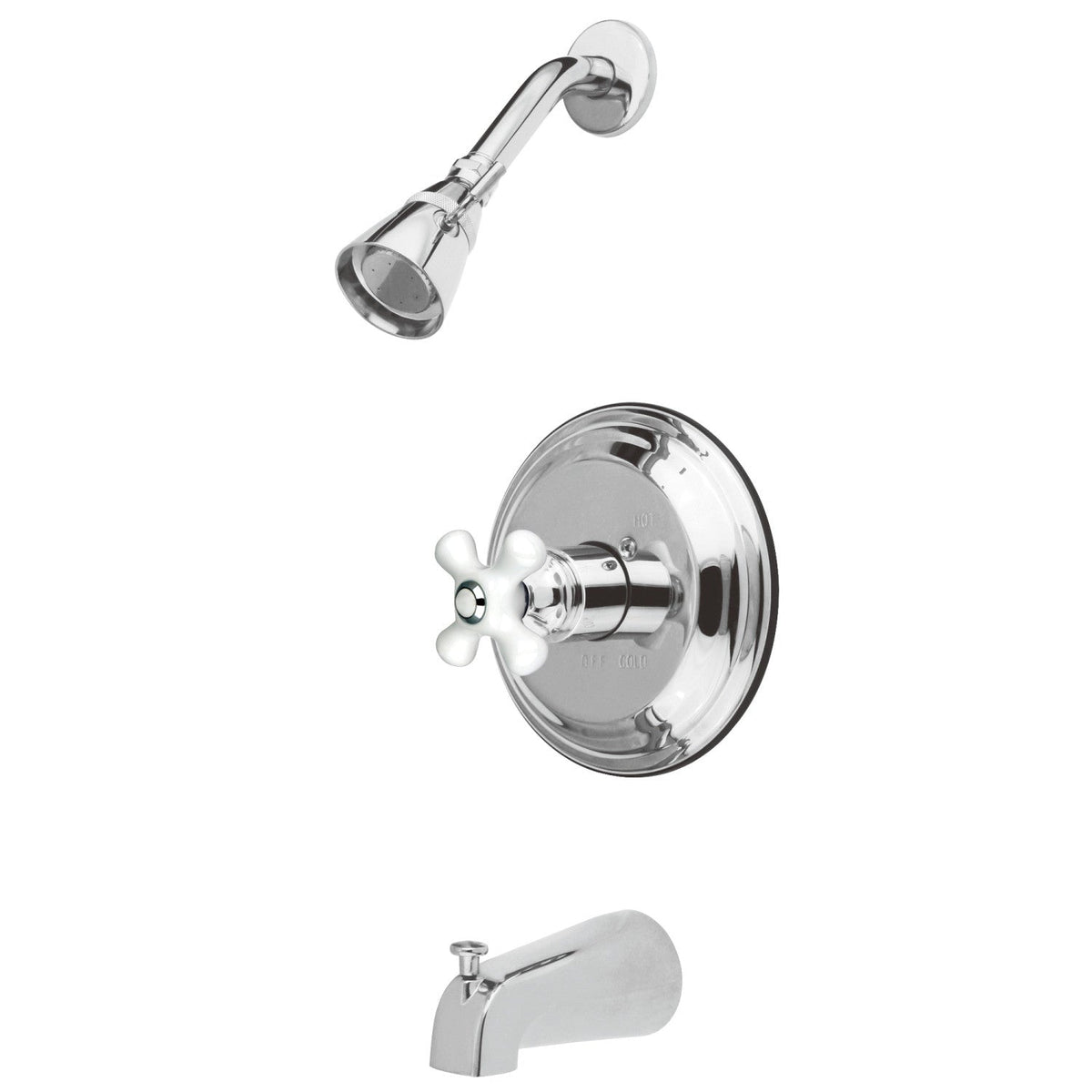 Restoration Single-Handle Pressure Balanced Tub and Shower Faucet in Polished Chrome