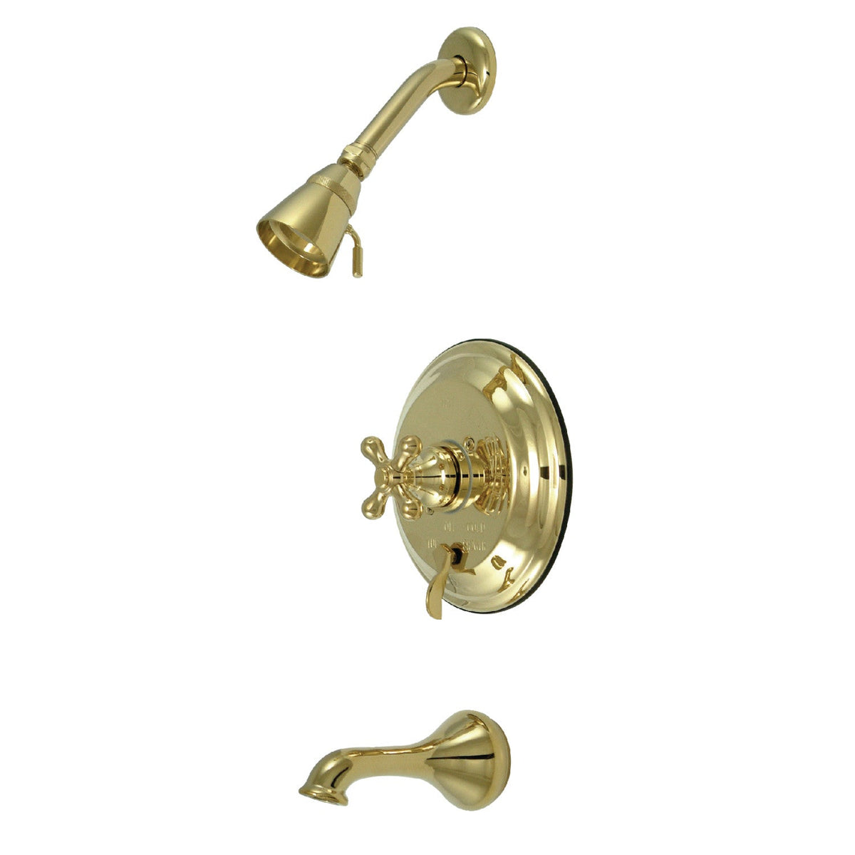 Restoration Single-Handle Pressure Balanced Tub and Shower Faucet in Polished Brass