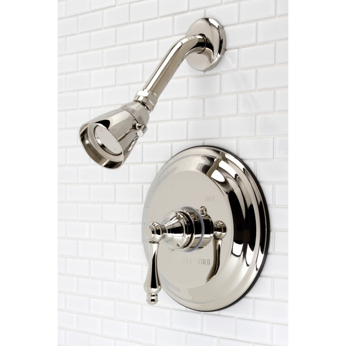 Restoration Single-Handle Pressure Balanced Shower Faucet in Polished Nickel