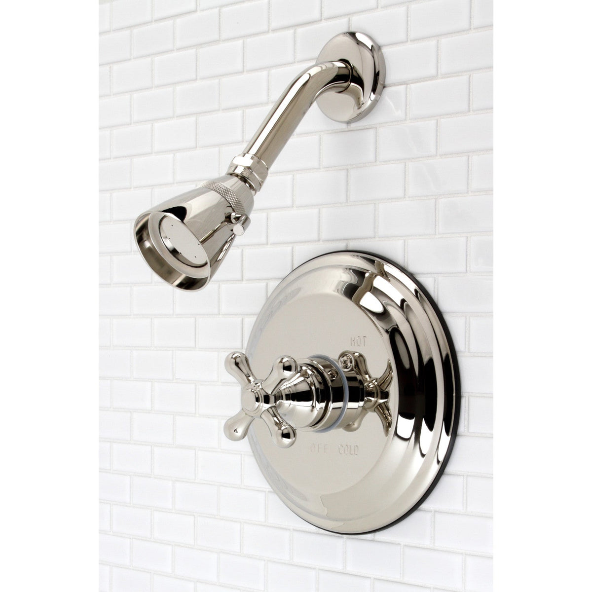 Restoration Single-Handle Pressure Balanced Shower Faucet in Polished Nickel