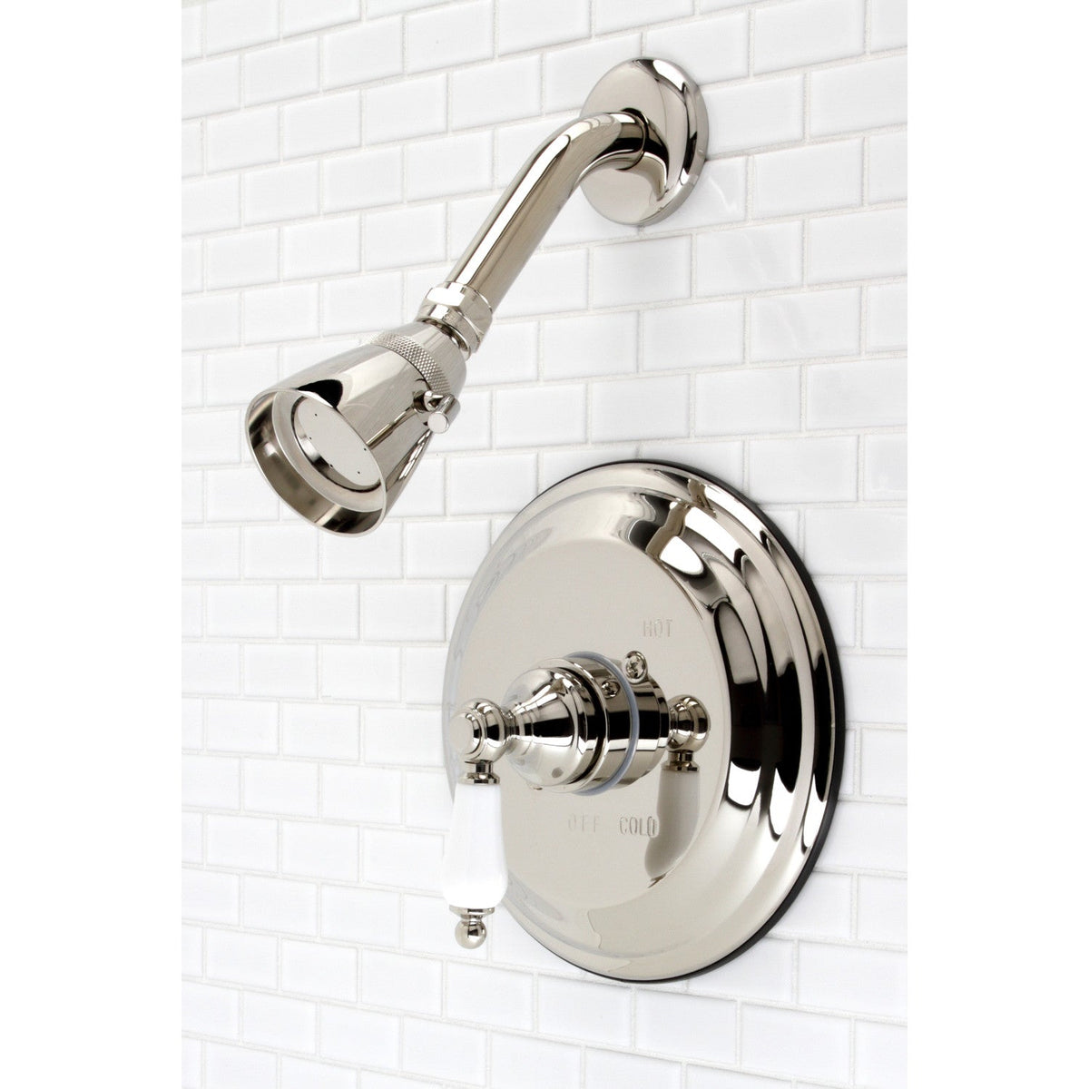 Restoration Single-Handle Pressure Balanced Shower Faucet in Polished Nickel