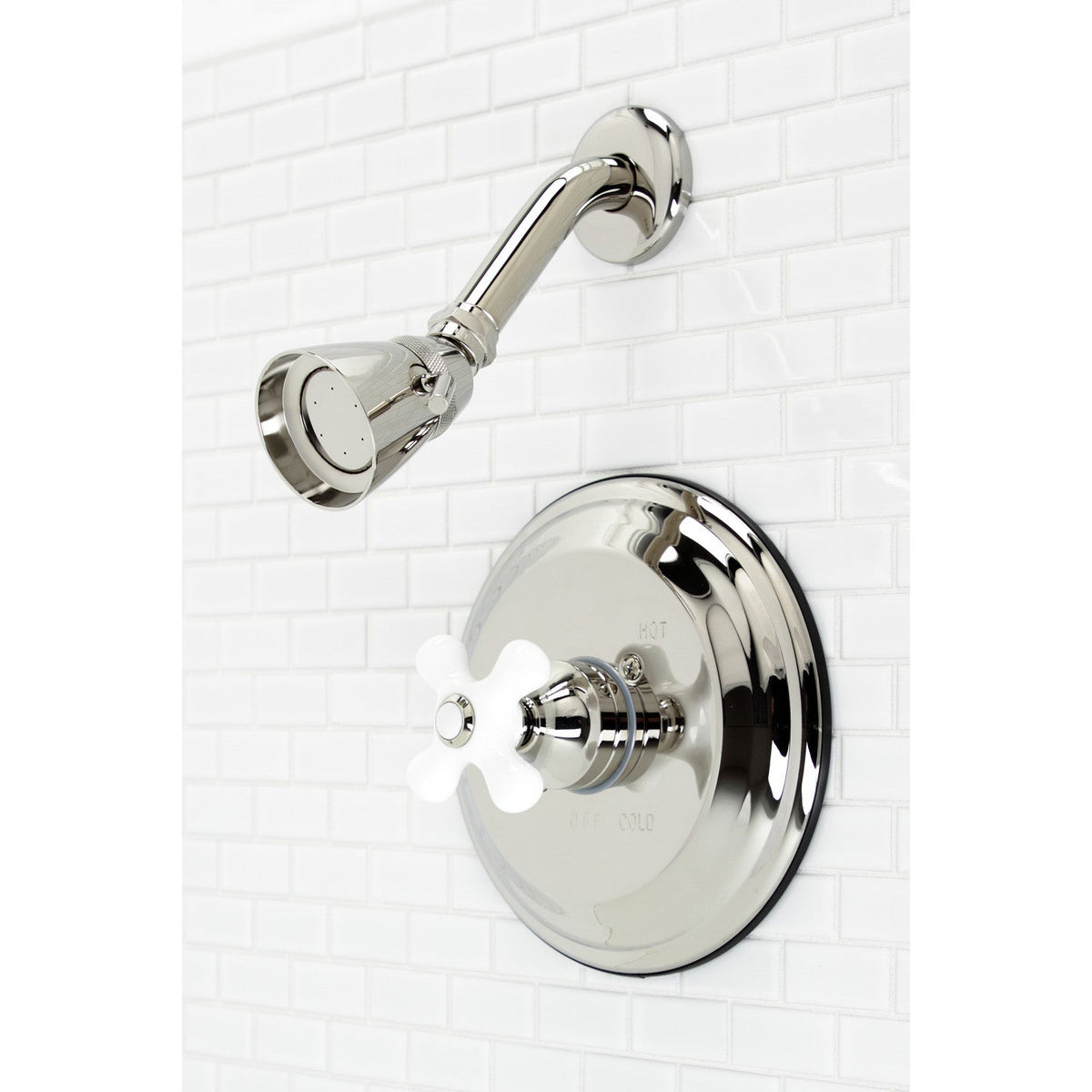 Restoration Single-Handle Pressure Balanced Shower Faucet in Polished Nickel