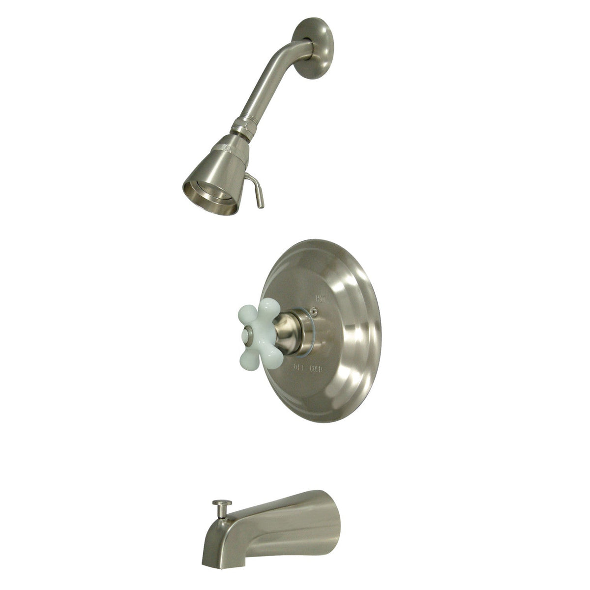 Restoration Single-Handle Pressure Balanced Tub and Shower Faucet in Brushed Nickel