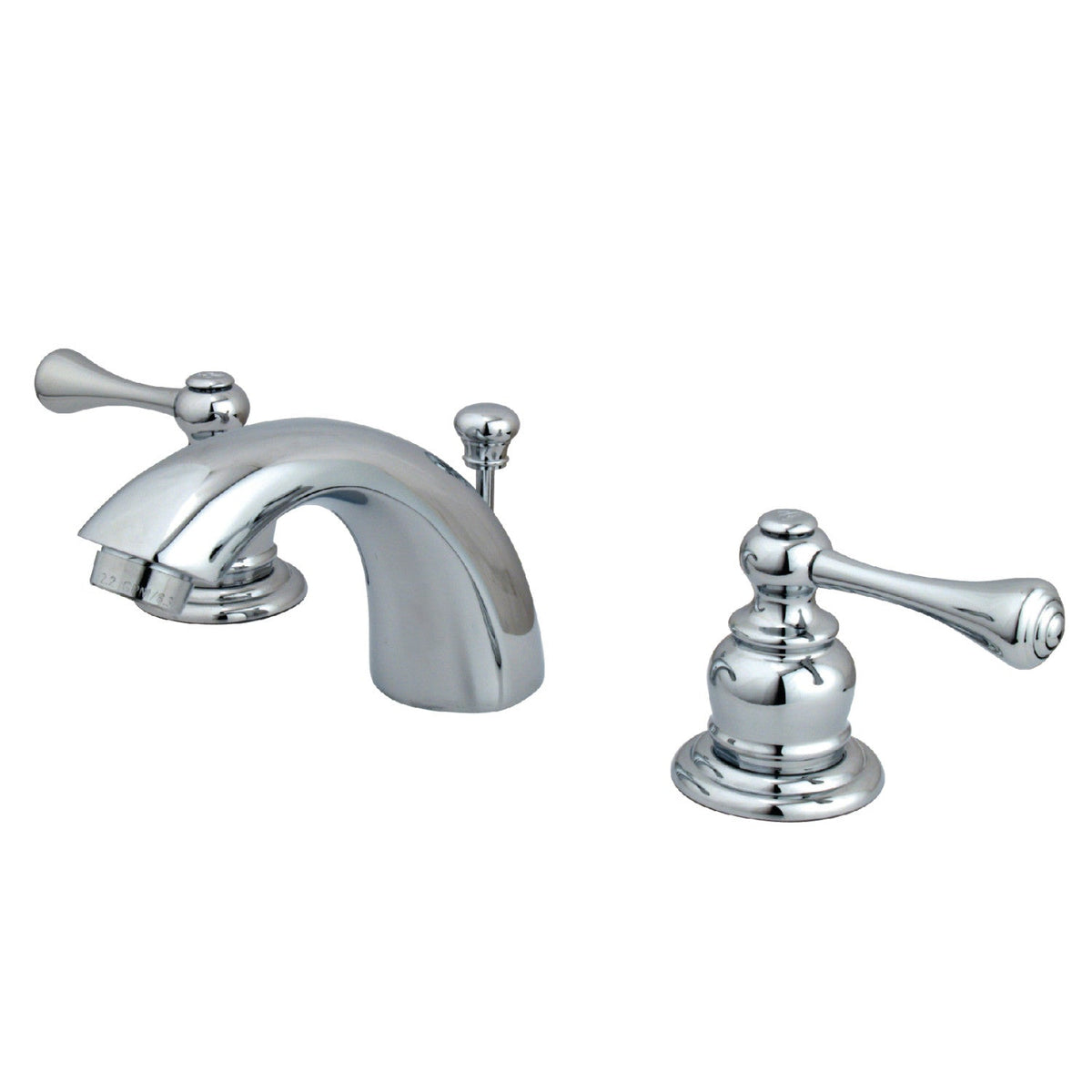 Vintage Mini-Widespread Bathroom Faucet with Pop-Up Drain in Polished Chrome