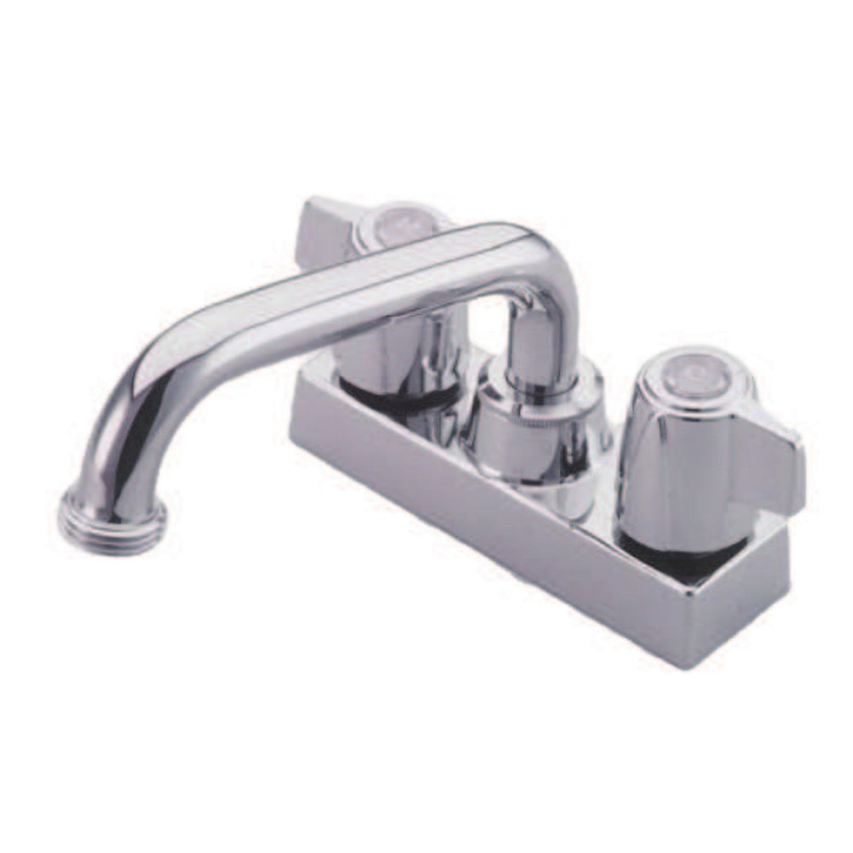 Traditional Double-Handle 2-Hole Deck Mount Laundry Faucet in Polished Chrome