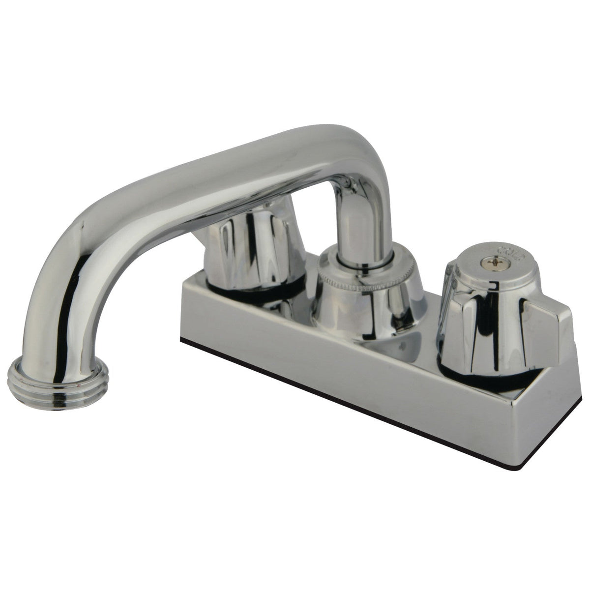 Traditional Double-Handle 2-Hole Deck Mount Laundry Faucet in Polished Chrome