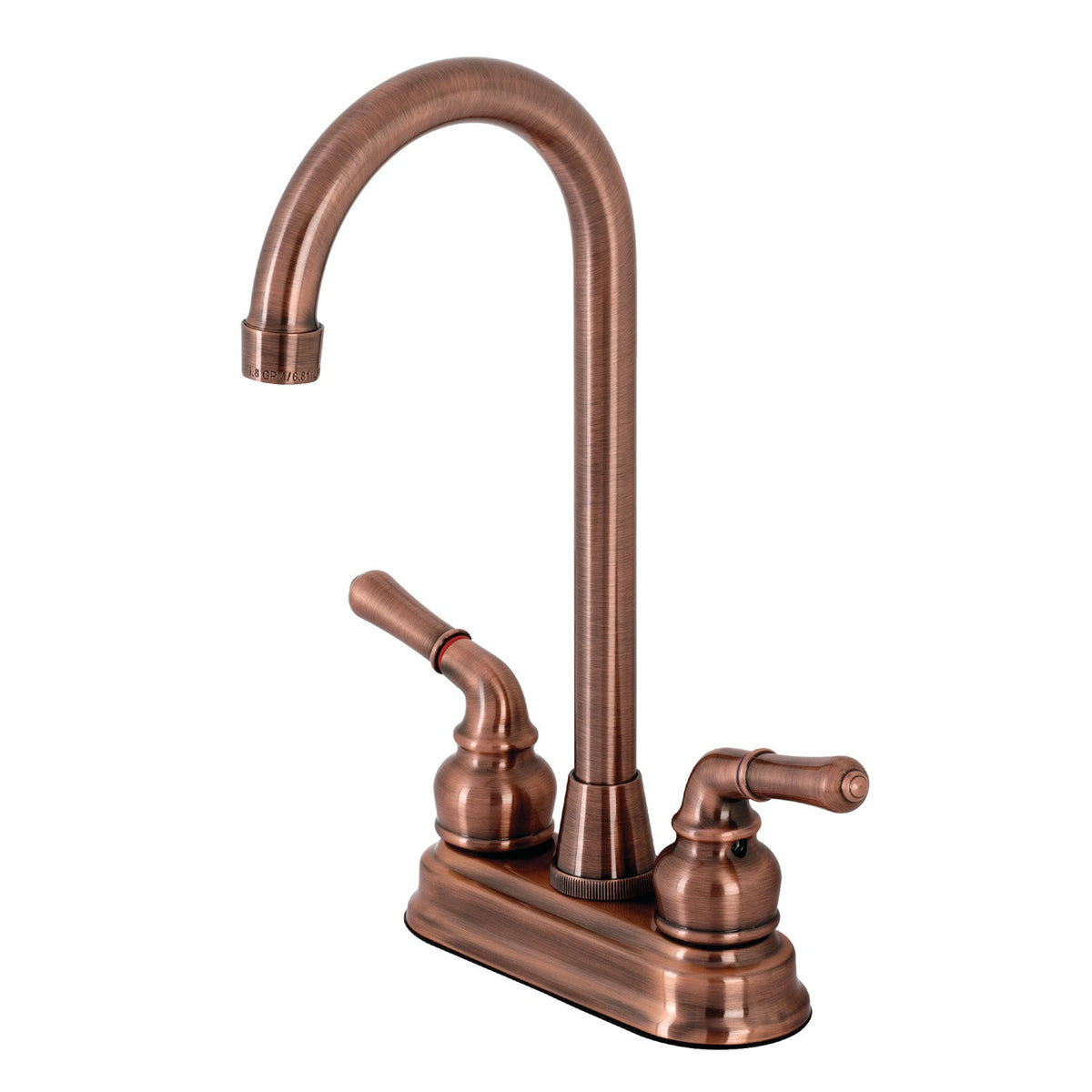 Magellan Double-Handle 4" Centerset Bar Faucet in Antique Copper