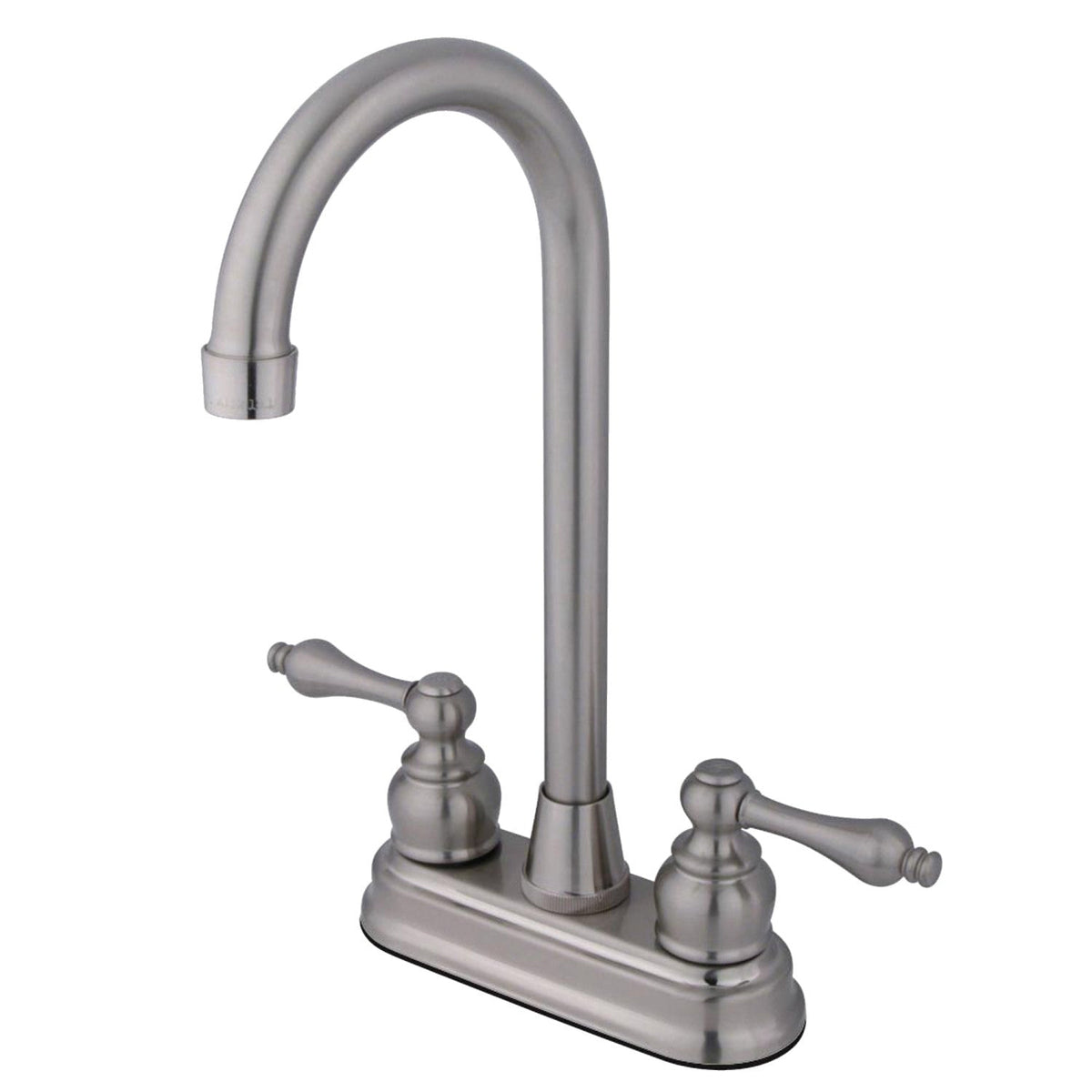 Victorian Double-Handle 4" Centerset High-Arc Bar Faucet in Brushed Nickel