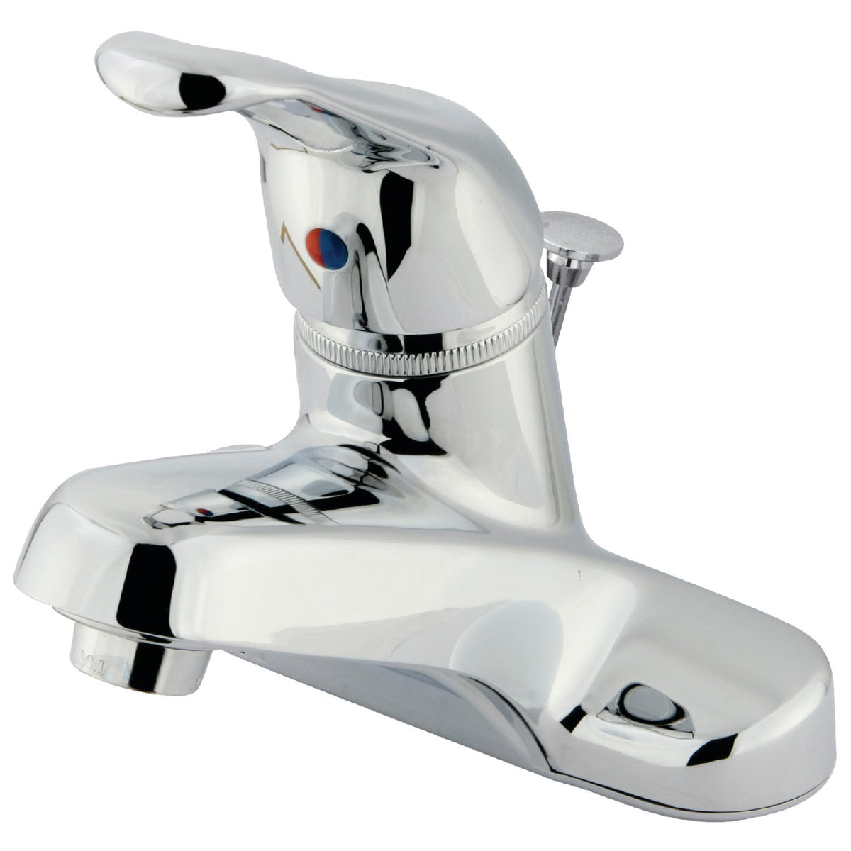Wyndham Single-Handle 4" Centerset Bathroom Faucet with Brass Pop-Up in Polished Chrome