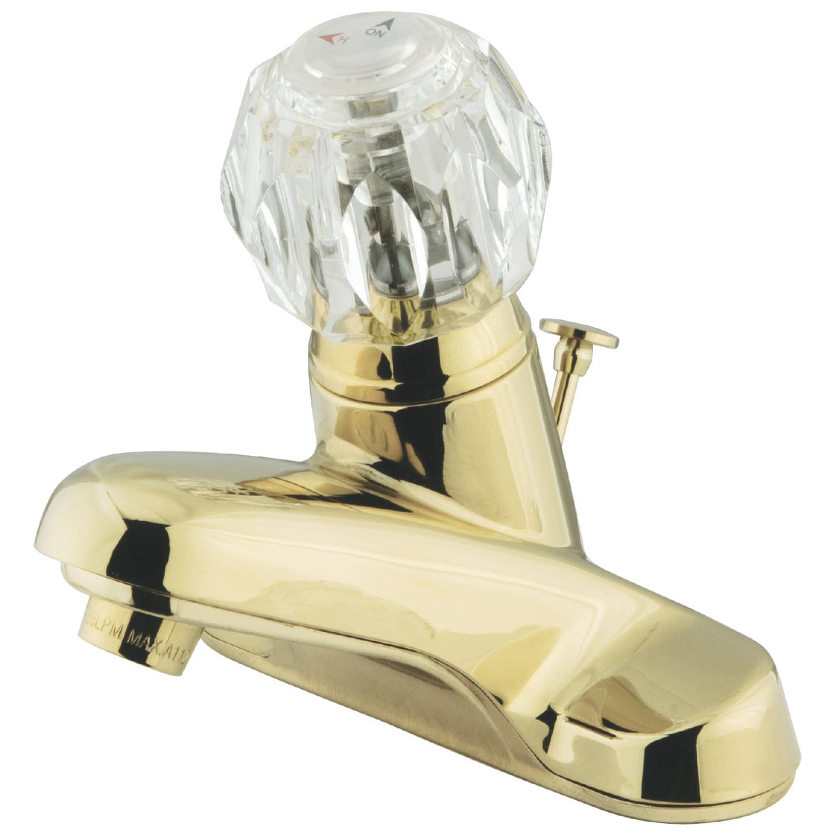 Americana Single-Handle 4" Centerset Bathroom Faucet with Brass Pop-Up in Polished Brass