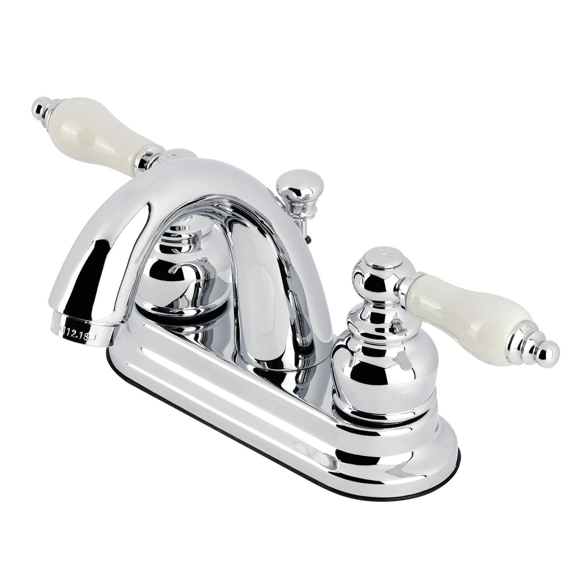 Restoration Double-Handle 4" Centerset Bathroom Faucet with Pop-Up Drain in Polished Chrome
