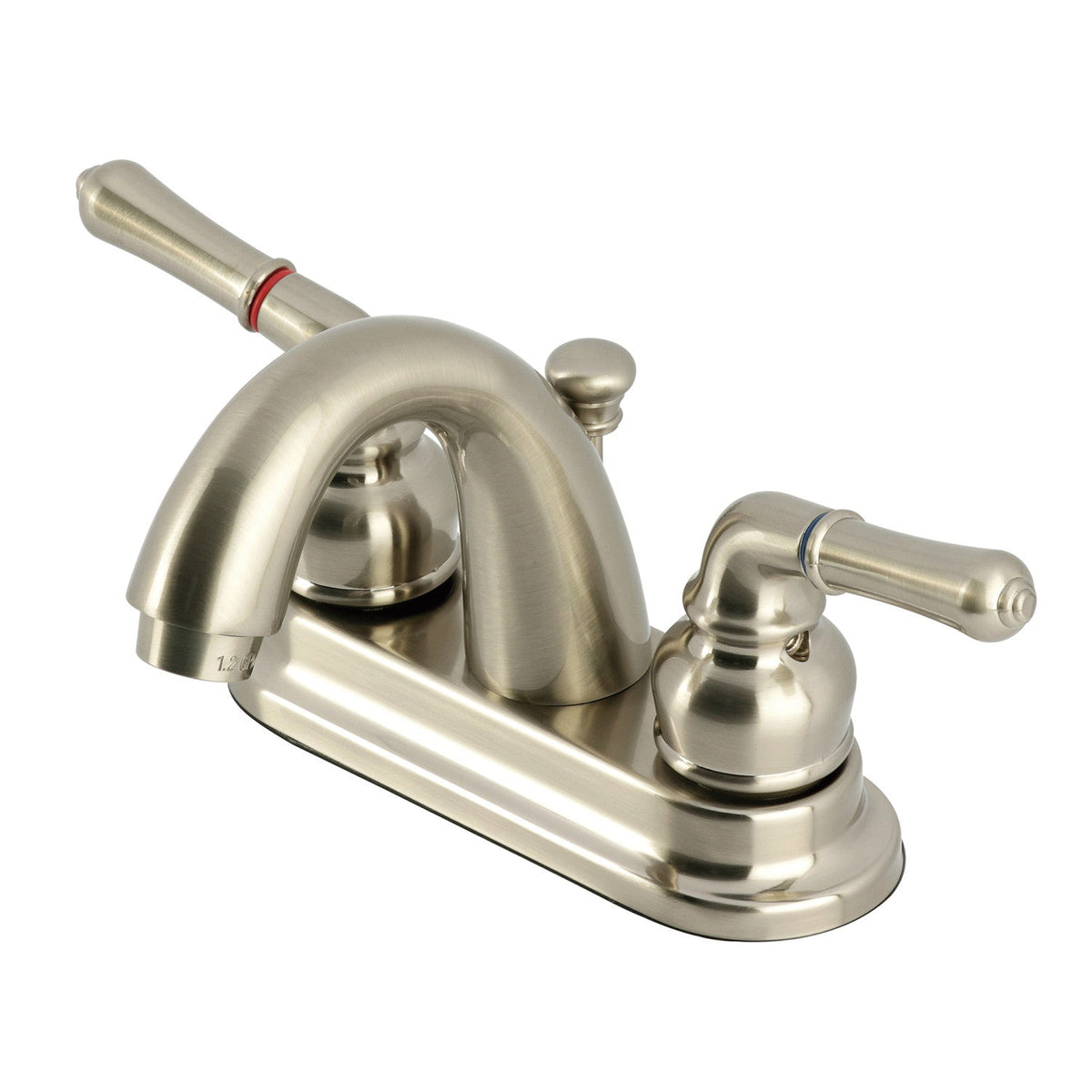 Naples Double-Handle 4" Centerset Bathroom Faucet with Pop-Up Drain in Brushed Nickel