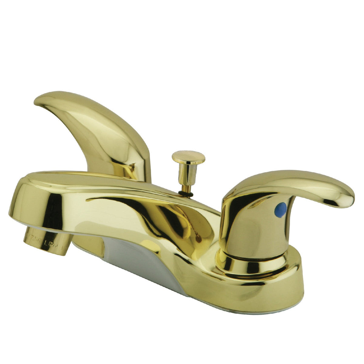 Legacy Double-Handle 4" Centerset Bathroom Faucet with Pop-Up Drain in Polished Brass
