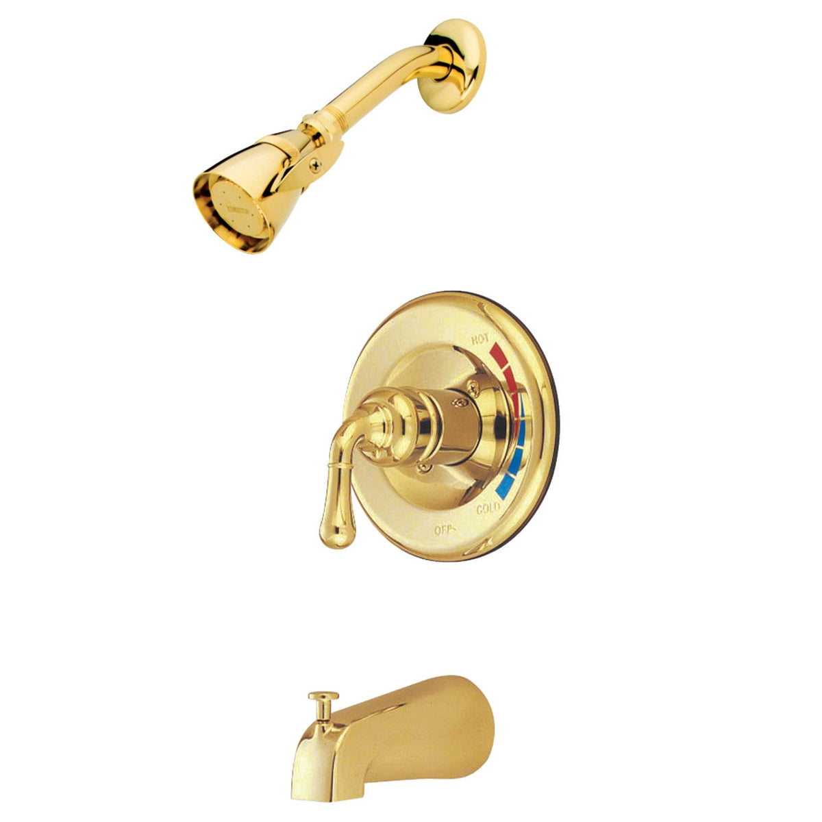Magellan Single-Handle Pressure Balanced Tub and Shower Faucet in Polished Brass