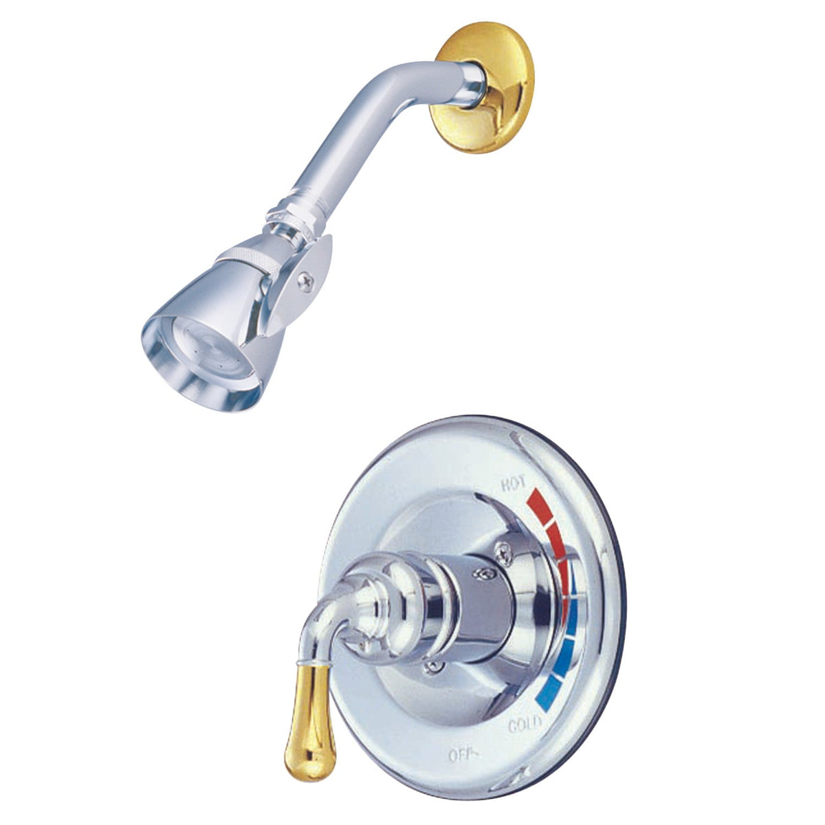 Magellan Single-Handle Pressure Balanced Shower Faucet in Polished Chrome/Polished Brass