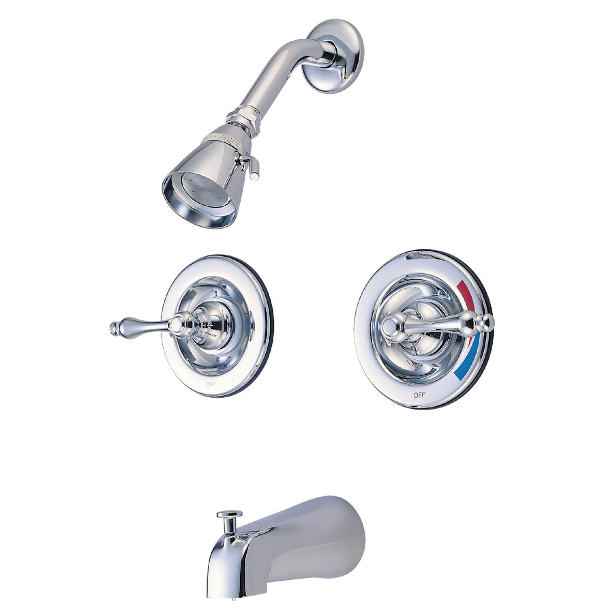Vintage Double-Handle Pressure Balanced Tub and Shower Faucet in Polished Chrome