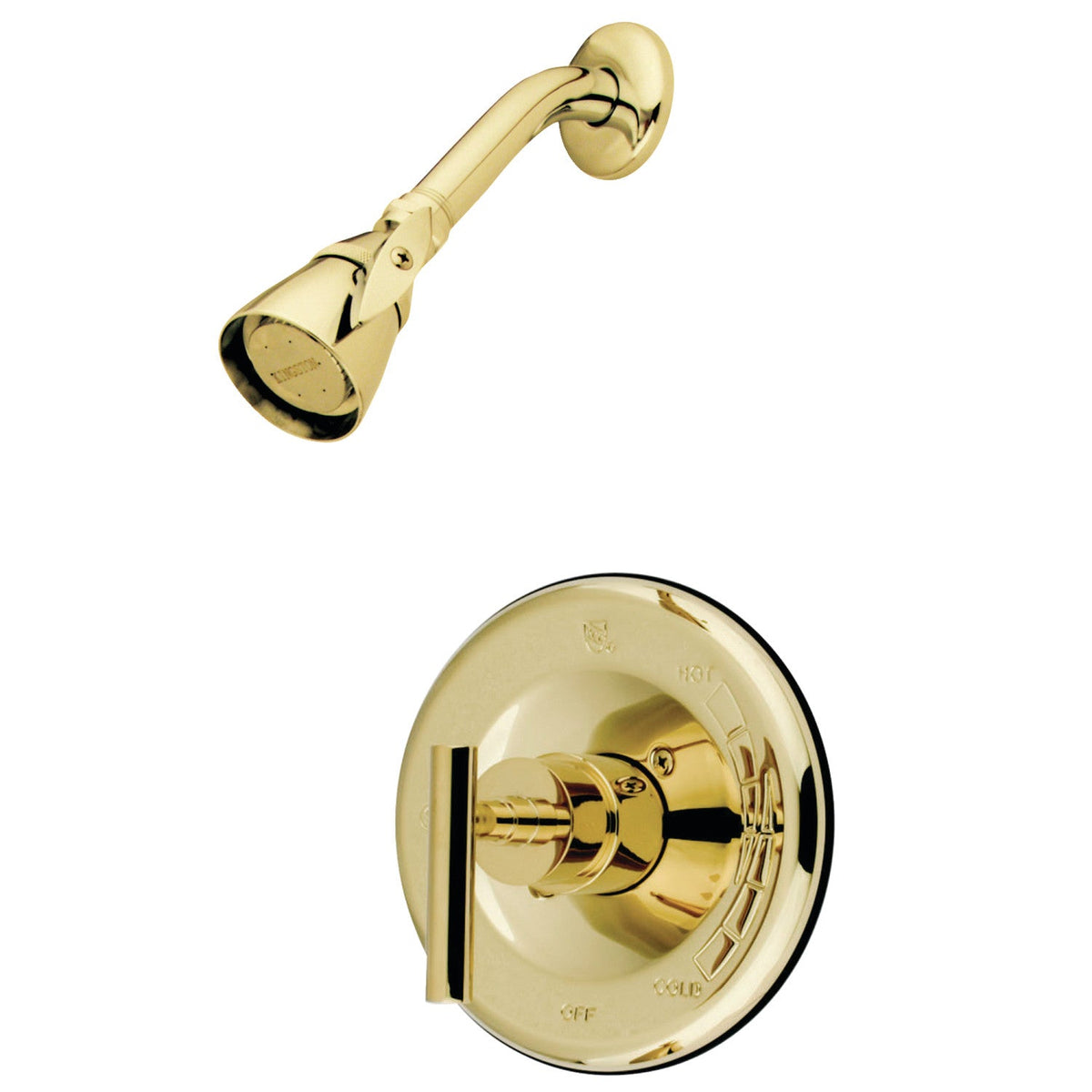 Manhattan Single-Handle Pressure Balanced Shower Faucet in Polished Brass