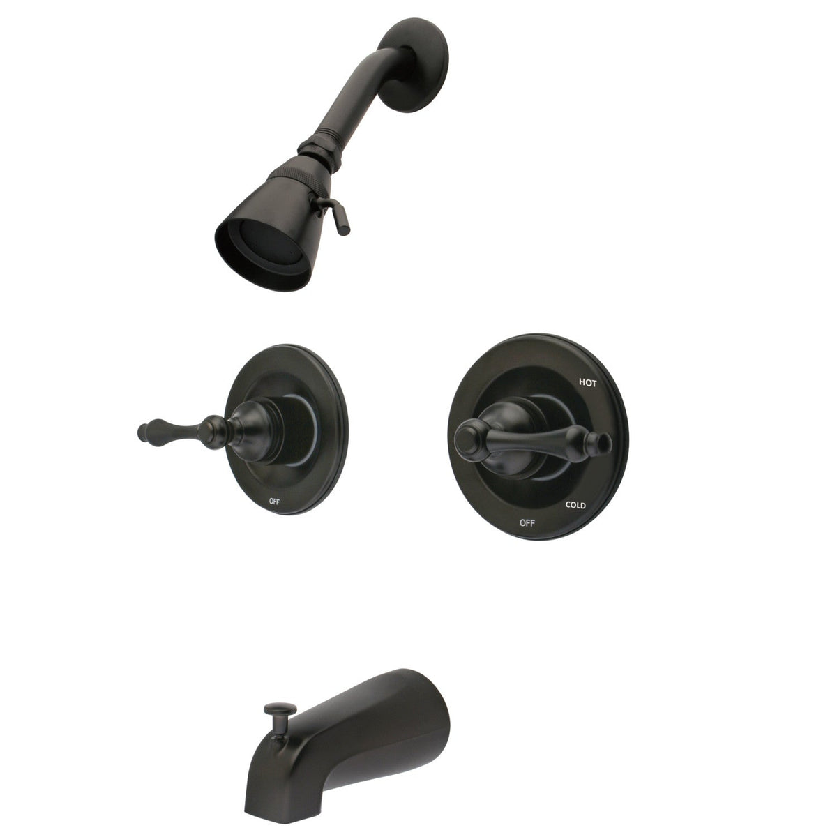 Vintage Double-Handle Pressure Balanced Tub and Shower Faucet in Oil Rubbed Bronze