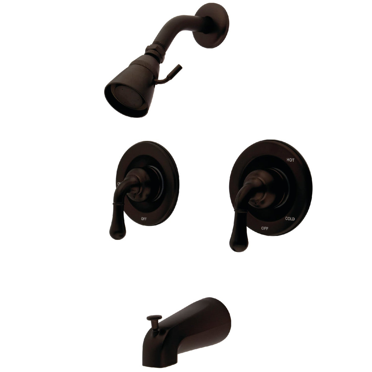 Magellan Double-Handle Pressure Balanced Tub and Shower Faucet in Oil Rubbed Bronze