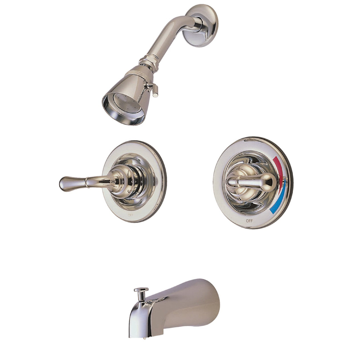 Magellan Double-Handle Pressure Balanced Tub and Shower Faucet in Brushed Nickel