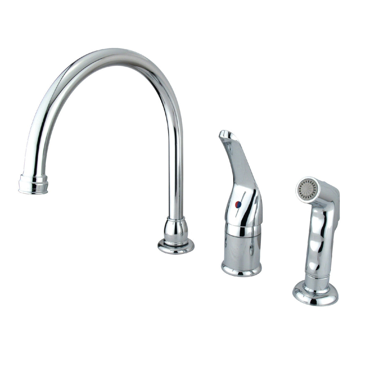 Chatham Single-Handle Widespread Kitchen Faucet with Side Sprayer in Polished Chrome