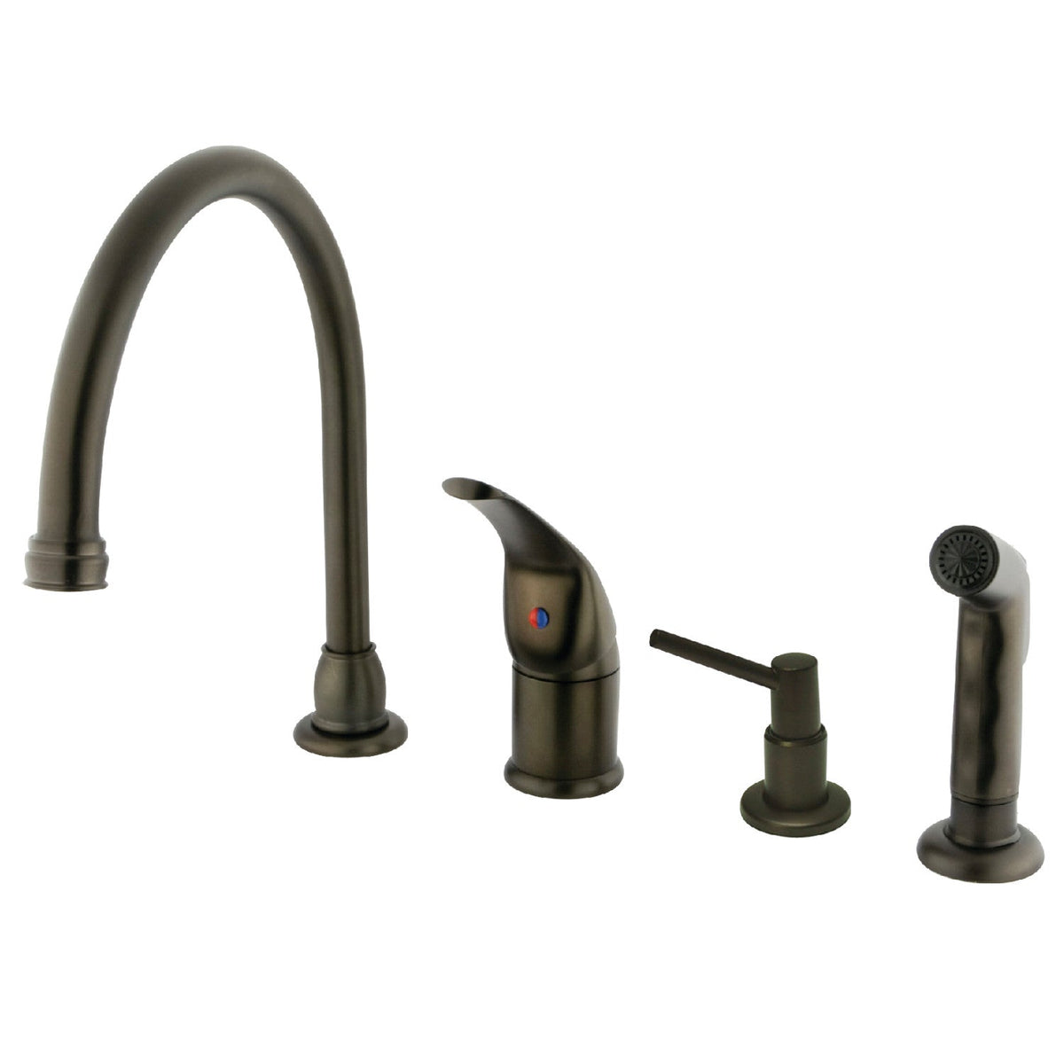 Chatham Single-Handle Widespread Kitchen Faucet with Side Sprayer and Soap Dispenser in Oil Rubbed Bronze