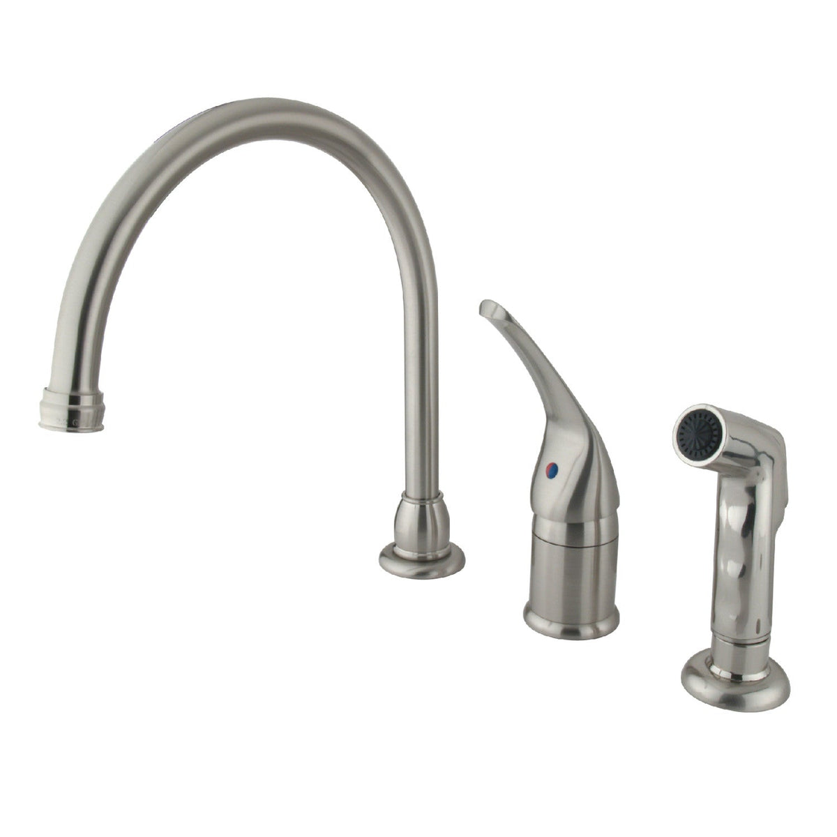 Chatham Single-Handle Widespread Kitchen Faucet with Side Sprayer in Brushed Nickel