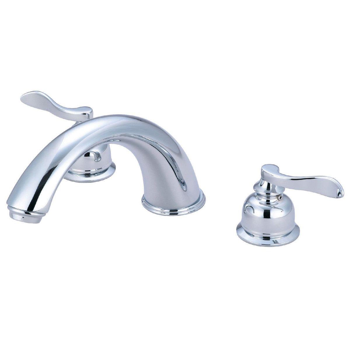 NuWave French Two-Handle Deck Mount Roman Tub Faucet in Polished Chrome