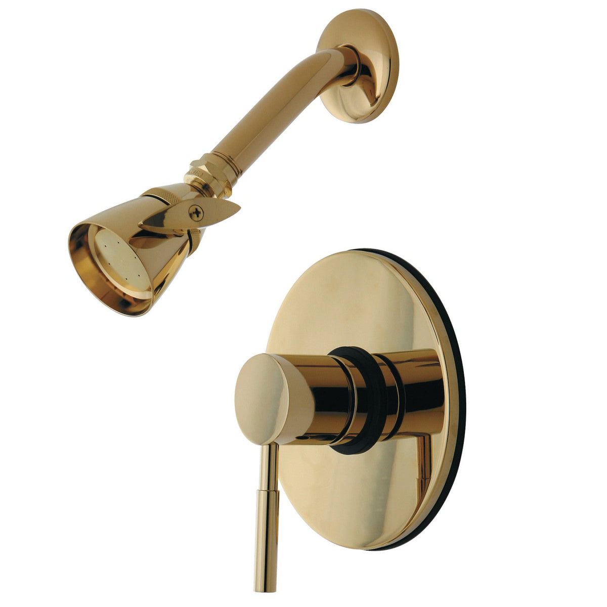 Concord Single-Handle Pressure Balanced Shower Faucet in Polished Brass