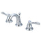 Kingston Brass NuWave French Widespread Bathroom Faucet with Pop-Up Drain, Polished Chrome (KB8911NFL)