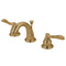 Kingston Brass NuWave French Widespread Bathroom Faucet with Pop-Up Drain, Polished Brass (KB8912NFL)