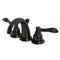 Kingston Brass NuWave French Widespread Bathroom Faucet with Pop-Up Drain, Oil Rubbed Bronze (KB8915NFL)