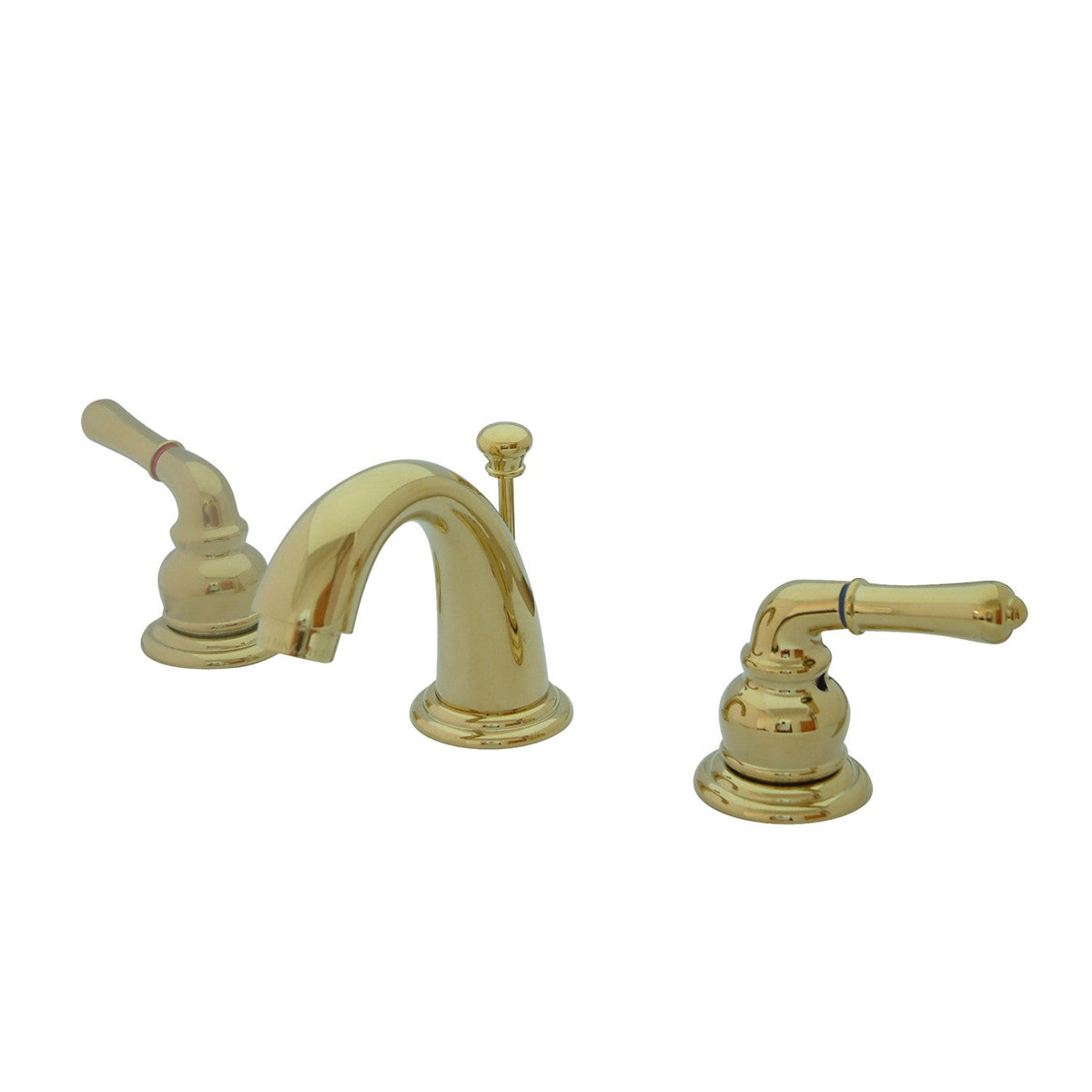 Magellan Widespread Bathroom Faucet with Pop-Up Drain in Polished Brass