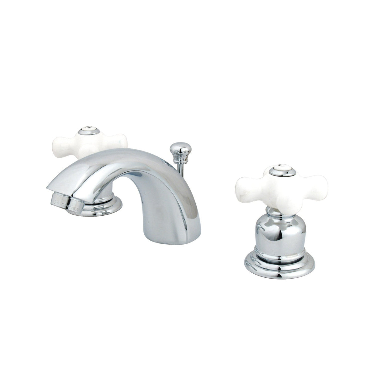 Victorian Mini-Widespread Bathroom Faucet with Pop-Up Drain in Polished Chrome