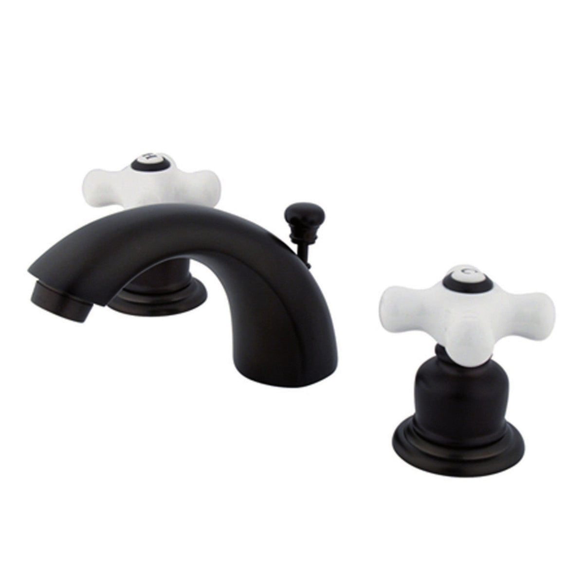 Victorian Mini-Widespread Bathroom Faucet with Pop-Up Drain in Oil Rubbed Bronze