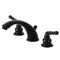 Kingston Brass Magellan Widespread Bathroom Faucet with Pop-Up Drain, Matte Black (KB960)