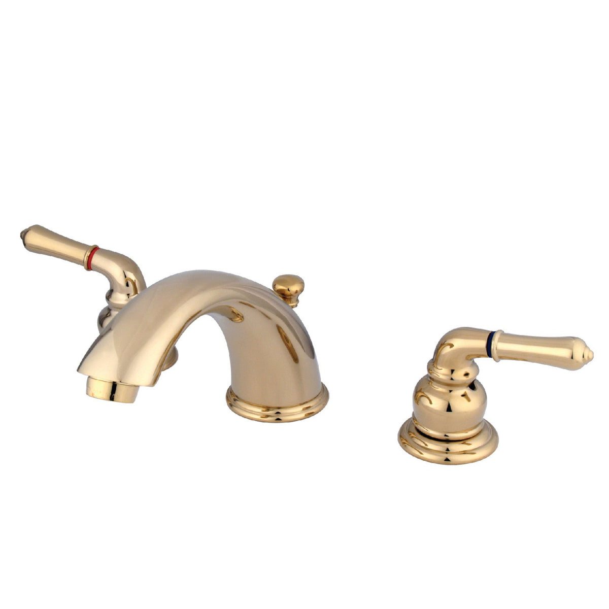 Magellan Widespread Bathroom Faucet with Pop-Up Drain in Polished Brass