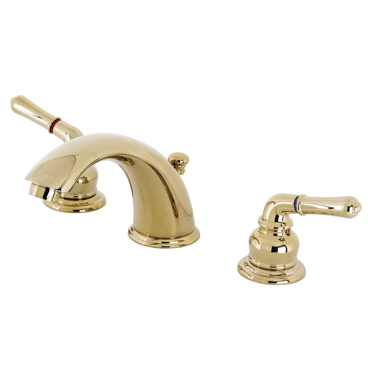 Magellan Widespread Bathroom Faucet with Brass Pop-Up in Polished Brass