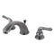 Kingston Brass Magellan Widespread Bathroom Faucet with Pop-Up Drain, Black Stainless (KB963)