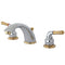 Kingston Brass Magellan Widespread Bathroom Faucet with Pop-Up Drain, Polished Chrome/Polished Brass (KB964)