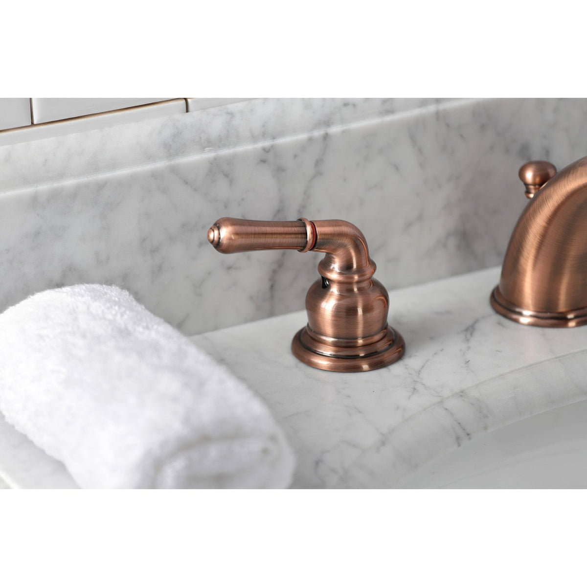 Magellan Widespread Bathroom Faucet with Pop-Up Drain in Antique Copper