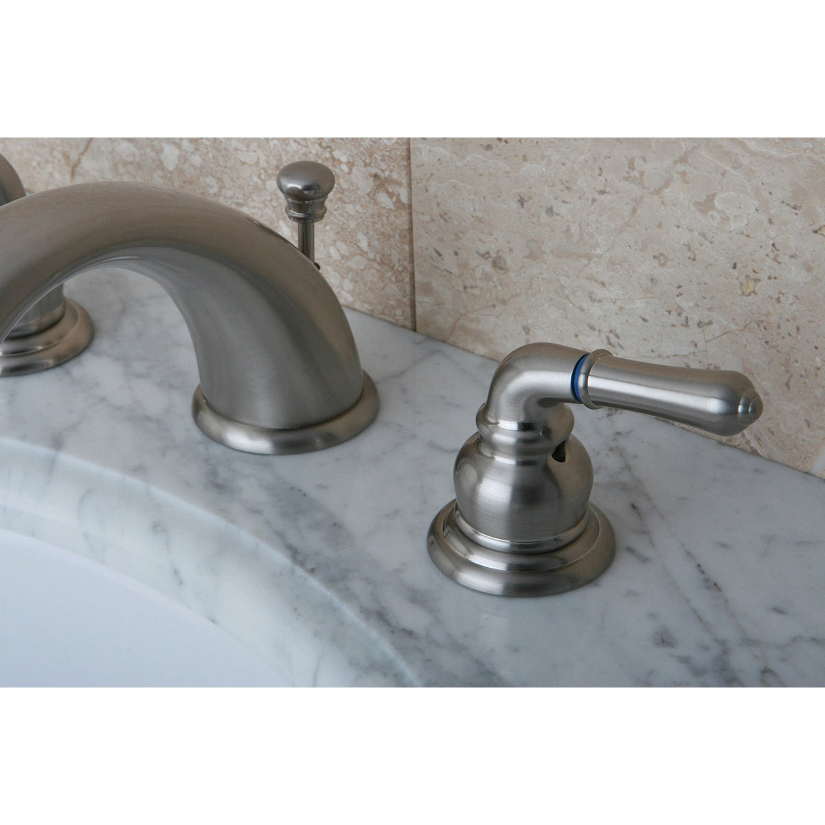 Magellan Widespread Bathroom Faucet with Pop-Up Drain in Brushed Nickel