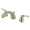 Kingston Brass Magellan Widespread Bathroom Faucet with Pop-Up Drain, Brushed Nickel/Polished Brass (KB969)